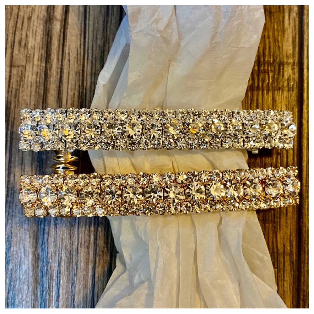 Diamond fashion Barrettes set of 2 - Picture 2 of 3